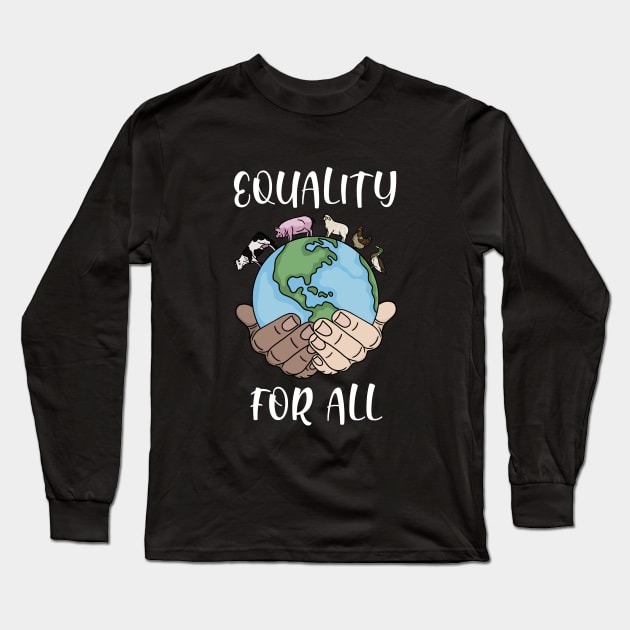 Equality for all (white font) Long Sleeve T-Shirt by NicoleHarvey